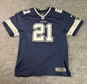 Nike Dallas Cowboys Navy Blue Jersey #21 Ezekiel Elliott Youth Size XL 18/20